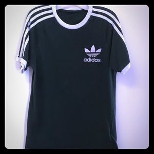 Adidas Dark Green Women's Ringer Tee Size Size Small